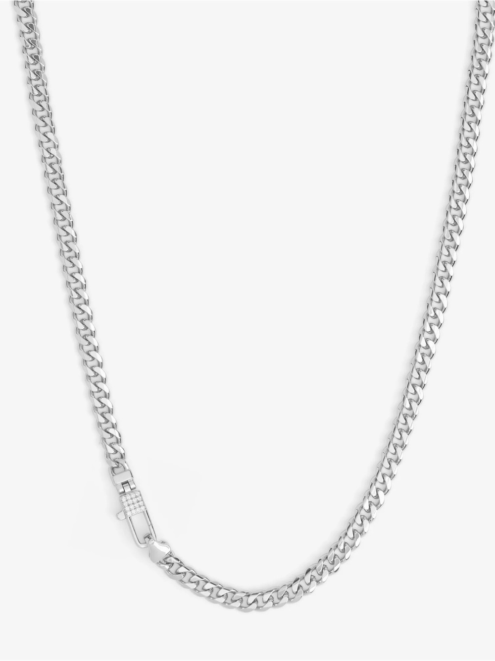 Melinda Maria Silver Cuban Link Necklace